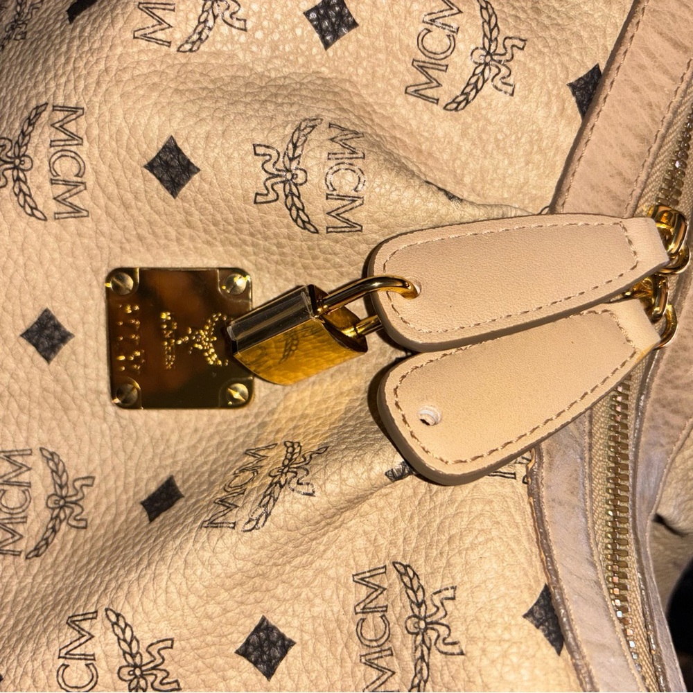 MCM Tan Monogram Hobo Bag - Picture 4 of 8